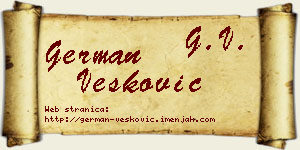 German Vesković vizit kartica